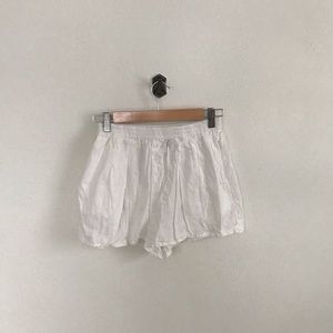 Small Urban Outfitters White Linen Pajama Shorts